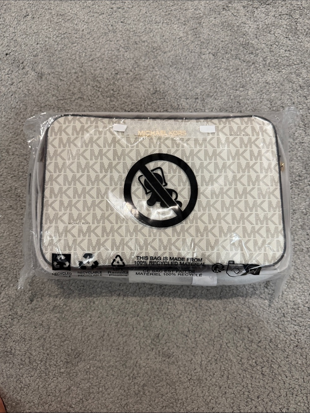 Michael Kors Jet Set Travel Large Signature Logo Camera Crossbody Bag